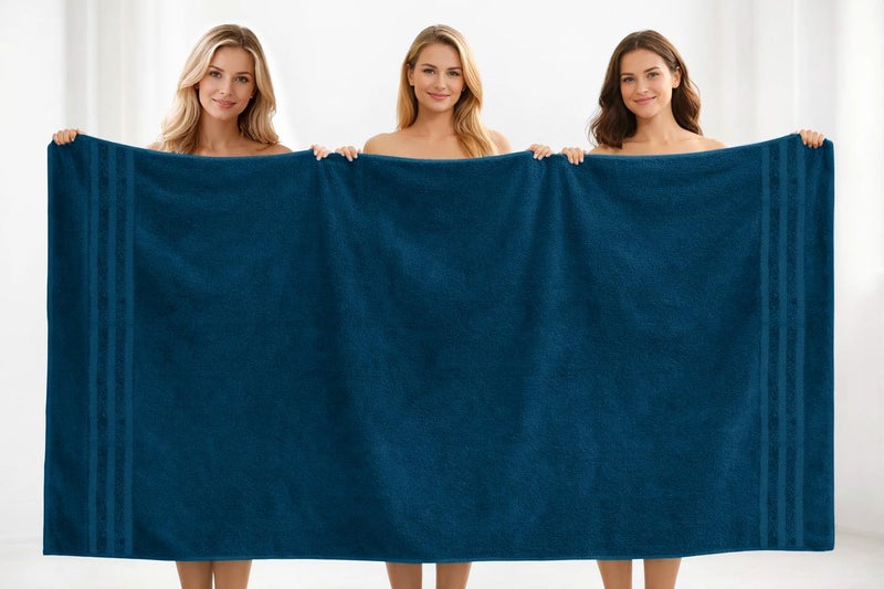 DAN RIVER 2 Pack Luxury Bath Sheets 35x70, 600 GSM, Soft & Quick Dry 100% Ring Spun Cotton Towels Ideal for Hotels, Spas, Gyms & Salons Extra Large, Opal Blue - Image 4